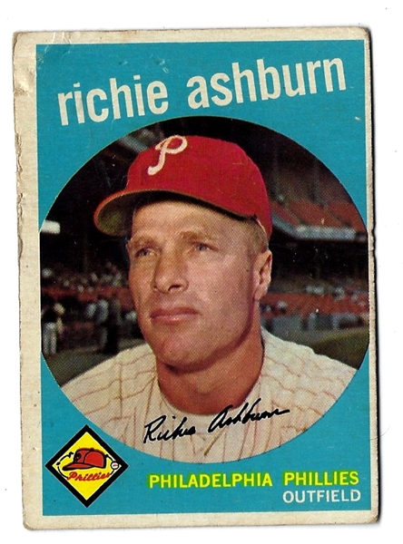 1959 Richie Ashburn (HOF) Topps Baseball Card