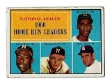 1961 Topps - 1960 NL HR Leaders Card (Banks, Aaron, Mathews & Boyer) Baseball Card