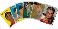 1950's Topps Baseball Card Lot of (6) - Most Are Better Grade