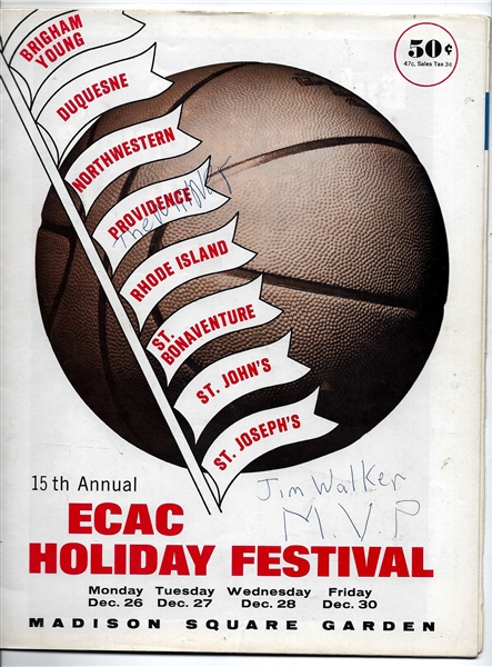 1966 ECAC Holiday Festival College Basketball Tournament Official Program