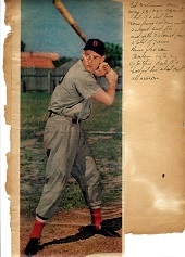 1950's Baseball Scrapbook with a Ted Williams Color-Roto Photo & Others