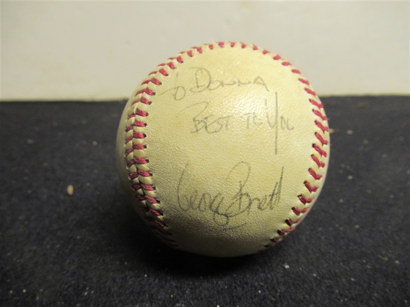 George Brett Autographed & Personalized Ball