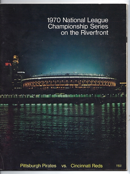 1970 NLCS Program (Cincinnati Reds vs. Pittsburgh Pirates) at Cincinnati 