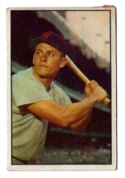 1953 Gil Coan (Washington Senators) Bowman Color Baseball Card