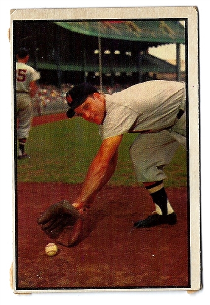 1953 Eddie Yost (Washington Senators) Bowman Color Baseball Card