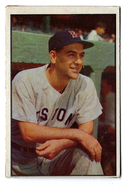 1953 Lou Boudreau (HOF) Bowman Color Baseball Card 