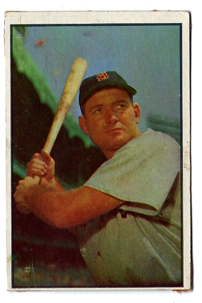 1953 George Kell (HOF - Boston Red Sox) Bowman Color Baseball Card