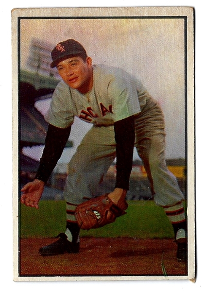 1953 Chico Carrasquel (Chicago White Sox) Bowman Color Baseball Card