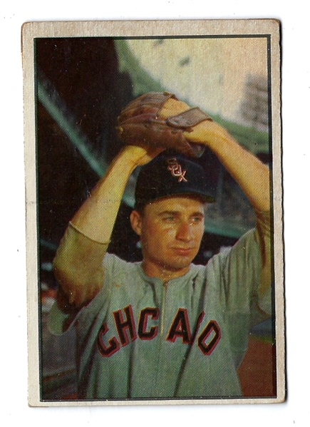 1953 Lou Kretlow (Chicago White Sox) Bowman Color Baseball Card