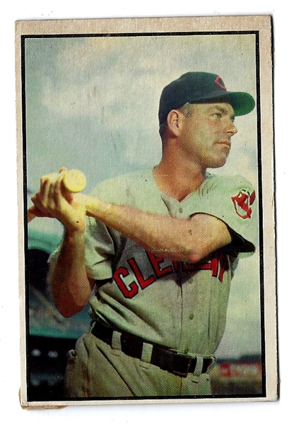 1953 Dale Mitchell (Cleveland Indians) Bowman Color Baseball Card