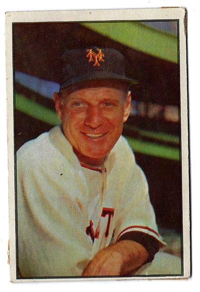 1953 Leo Durocher (HOF) Bowman Color Baseball Card