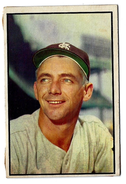 1953 Marlin Stuart (St. Louis Browns) Bowman Color Baseball Card