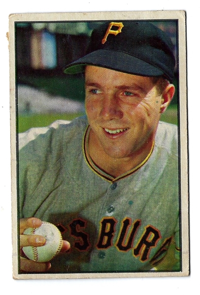 1953 Bob Friend (Pittsburgh Pirates) Bowman Color Baseball Card