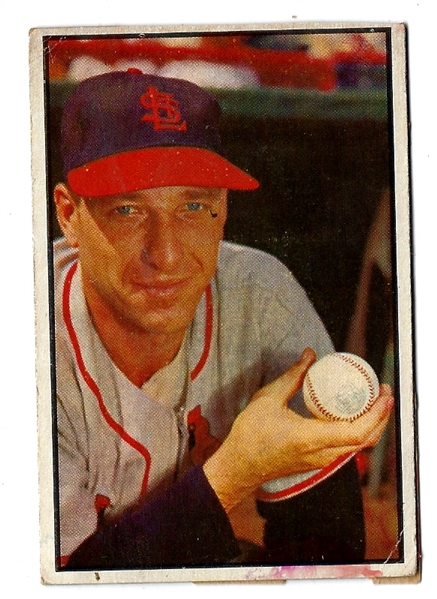 1953 Gerry Staley (St. Louis Cardinals) Bowman Color Baseball Card