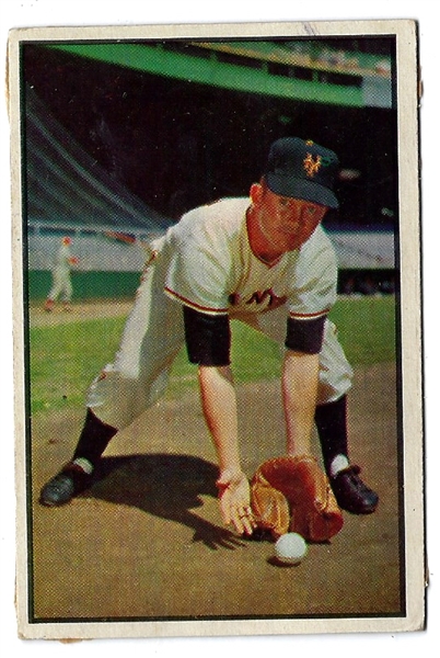 1953 Davey Williams (NY Giants) Bowman Color Baseball Card