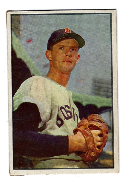 1953 Maury McDermott (Boston Red Sox) Bowman Color Baseball Card