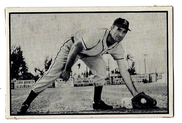 1953 Pete Suder (Philadelphia A's) Bowman BxW Baseball Card