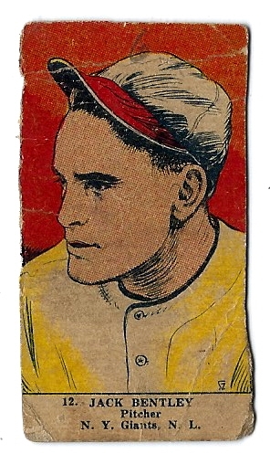 1923 Jack Bentley W515 - 1 (NY Giants) Baseball Strip Card