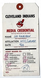 C. 1970's - 80's Cleveland Indians (MLB) Media Credential Pass