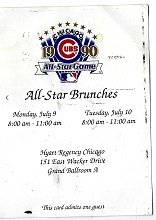 1990 MLB All-Star Game (Wrigley Field) Hospitality Pass