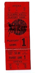 1978 - 1981 Chicago Hustle (Women's Pro Basketball League) Playoff Ticket