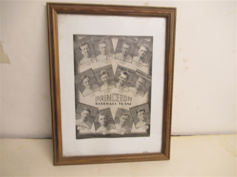 1935 Princeton Tigers (NCAA) College Baseball Player Vignette Framed Display