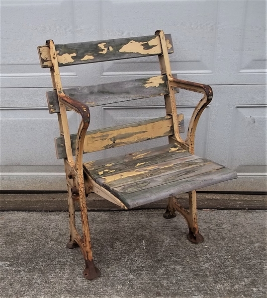 Cleveland Municipal Stadium Original  Wooden Seat