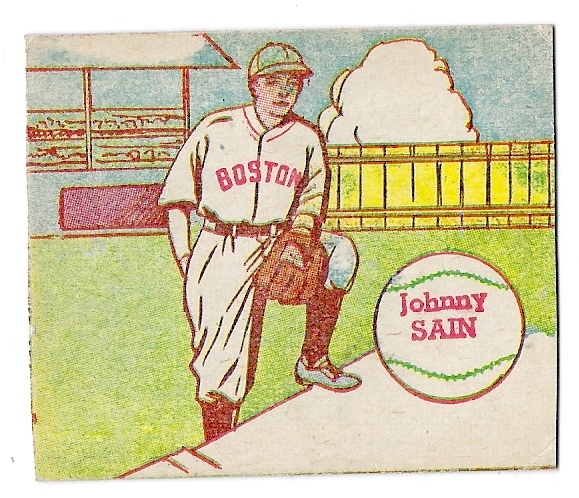 1949 MP & Co. R302 - 2 Johnny Sain Baseball Card