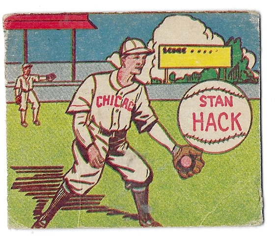 1943 MP & Co. R302 - Stan Hack (Chicago Cubs) - Baseball Card