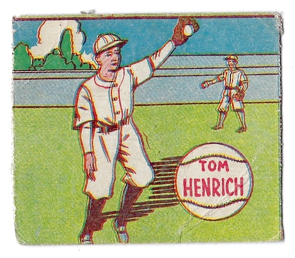 1943 MP & Co. R302 - Tom Henrich (NY Yankees) - Baseball Card