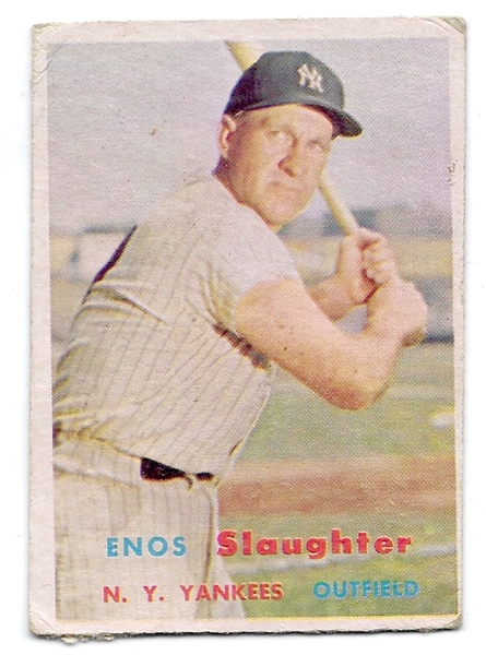 1957 Enos Slaughter (HOF) Topps Baseball Card