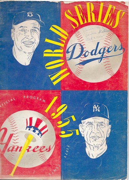 1955 World Series (NY Yankees vs. Brooklyn Dodgers) Official Program 