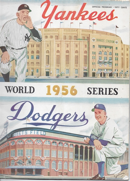 1956 World Series (Brooklyn Dodgers vs. NY Yankees) Official Program