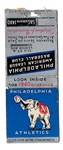 1940 Philadelphia Athletics Matchbook Schedule of Home Games