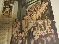 1944 St. Louis Browns Pennant Clinching Color-Roto Display Piece 