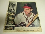 1949 Stan Musial (HOF - Cardinals) St. Louis Globe Democrat Color Gravure Photo