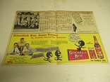 1952 St. Louis Cardinals Griesedieck Beer Display Ad with Schedule