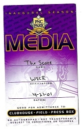 2001 1st Year of PNC Park (Pittsburgh Pirates) Clubhouse & Field Pass