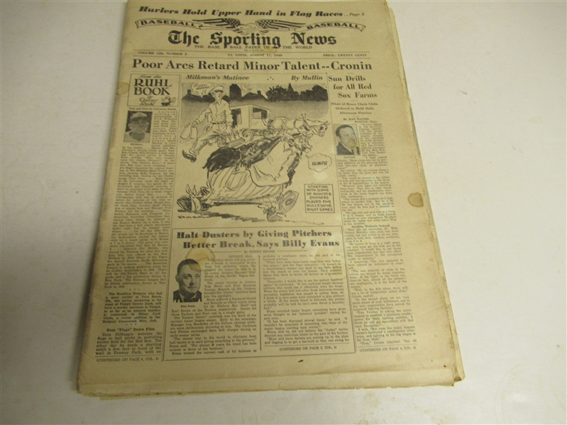 1949 The Sporting News - 8/17/49 Issue - Luke Appling Feature Story