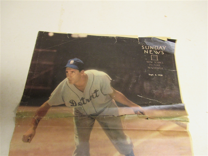 1938 Hank Greenberg (HOF) Full Page Coloroto Photo