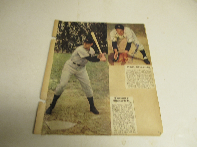 1940's Tommy Henrich (NY Yankees) 1/2 Page Coloroto Photo