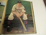 1930's Mel Ott (HOF) Full Page Coloroto Photo