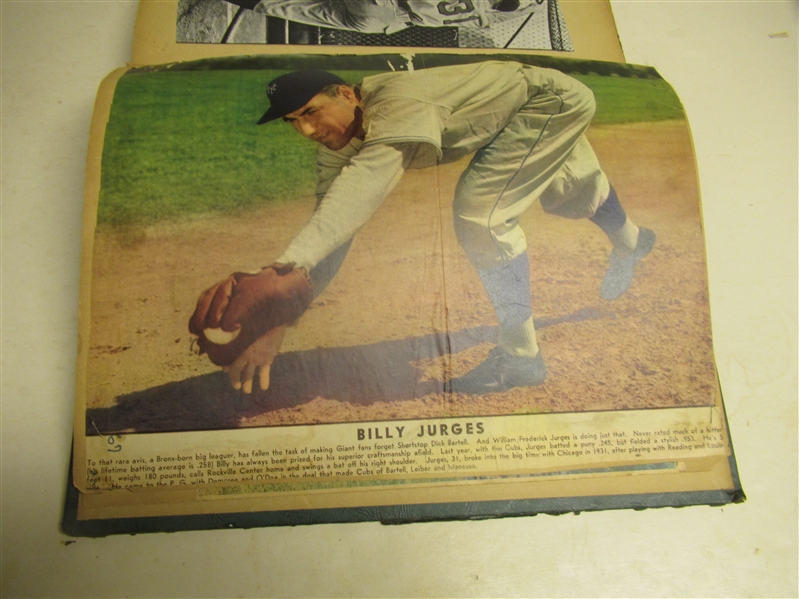 1930's Billy Jurges (NY Giants) Full Page Coloroto Photo