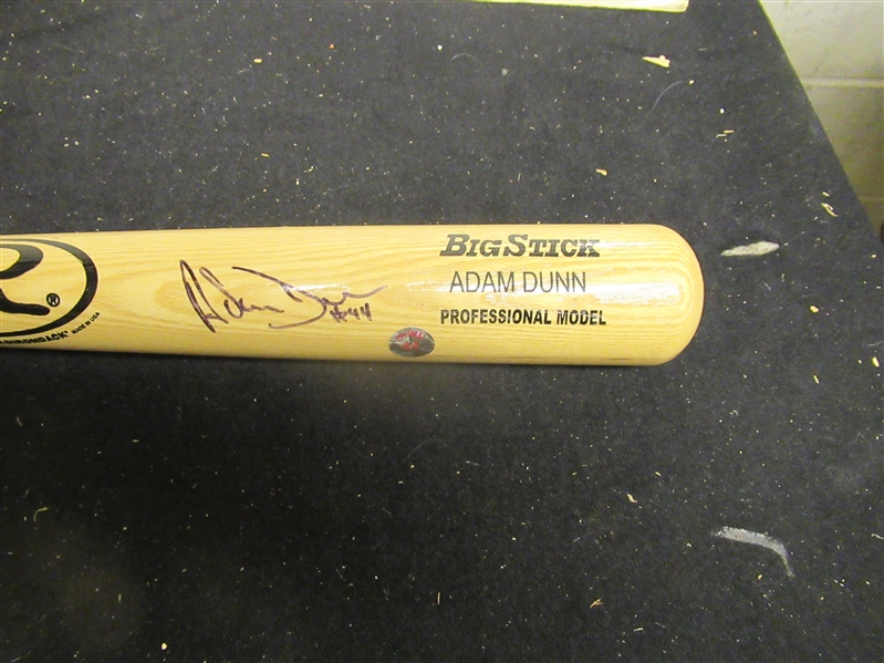 Adam Dunn (Cincinnati Reds) Autographed Rawlings Big Stick Adirondack Baseball Bat