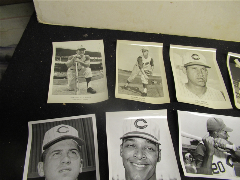 C. 1962 Cincinnati Reds (MLB) Team Issued Lot of (14) Photos & Postcards