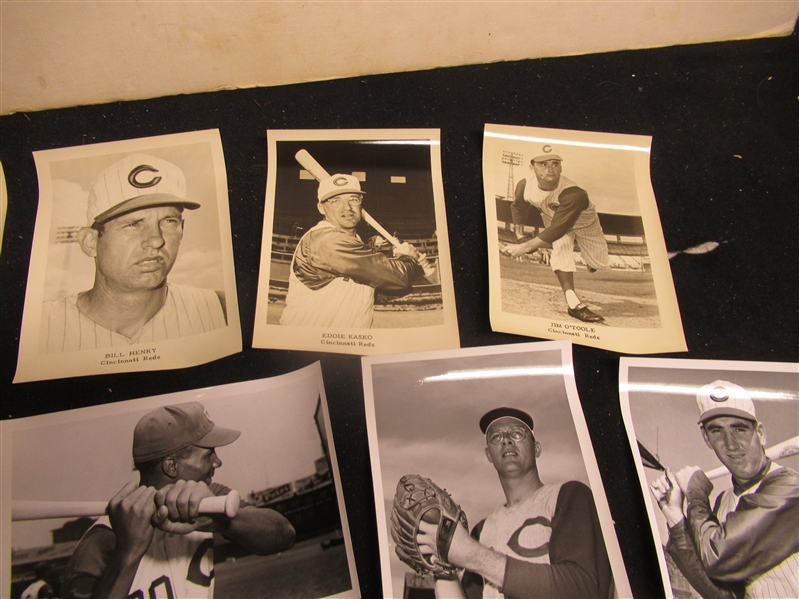 C. 1962 Cincinnati Reds (MLB) Team Issued Lot of (14) Photos & Postcards