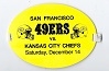 1991 SF 49'ers (NFL) vs. KC Chiefs Sideline Media Armband Pass