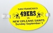 1996 SF 49'ers (NFL) vs. NO Saints Media Sideline Armband Pass