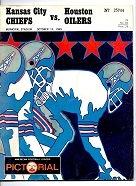 1969 Kansas City Chiefs (AFL) vs. Houston Oilers Official Game Program