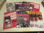 1975 - 1992 Boston Red Sox Big Lot of (7) - Yearbooks & Programs